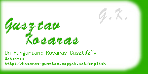 gusztav kosaras business card